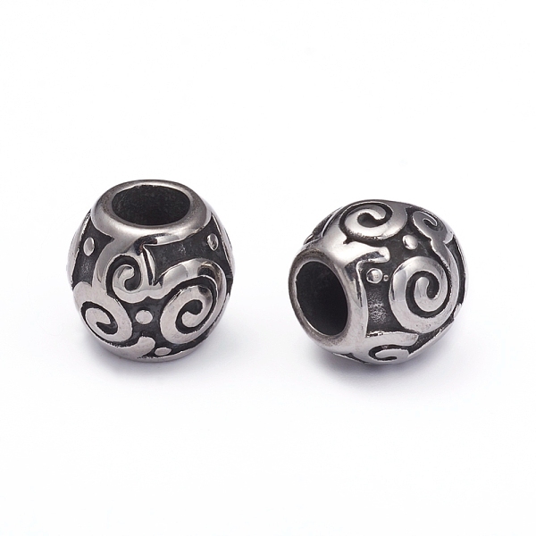 PandaHall 304 Stainless Steel European Beads, Large Hole Beads, Barrel, Antique Silver, 11.5x10.5mm, Hole: 5mm 304 Stainless Steel Barrel
PandaHall 304 Stainless Steel European Beads, Large Hole Beads, Barrel, Antique Silver, 11.5x10.5mm, Hole: 5mm 304 Stainless Steel Barrel