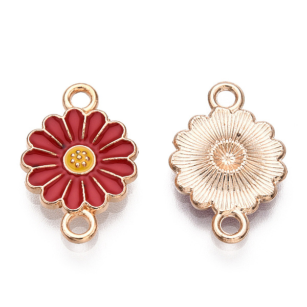 PandaHall Zinc Alloy Enamel Sunflower Connector Charms, Flower Links, Light Gold, Dark Red, 18x12x2mm, Hole: 1.8mm Alloy+Enamel Flower
PandaHall Zinc Alloy Enamel Sunflower Connector Charms, Flower Links, Light Gold, Dark Red, 18x12x2mm, Hole: 1.8mm Alloy+Enamel Flower
