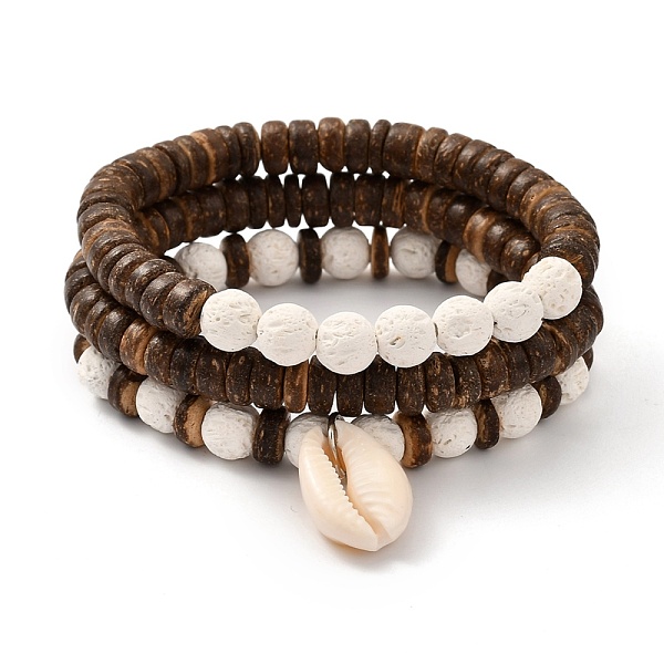 PandaHall Stretch Bracelets Sets, Stackable Bracelets, with Natural Lava Rock & Coconut & Cowrie Shell Beads, Coconut Brown, Inner Diameter...
PandaHall Stretch Bracelets Sets, Stackable Bracelets, with Natural Lava Rock & Coconut & Cowrie Shell Beads, Coconut Brown, Inner Diameter...