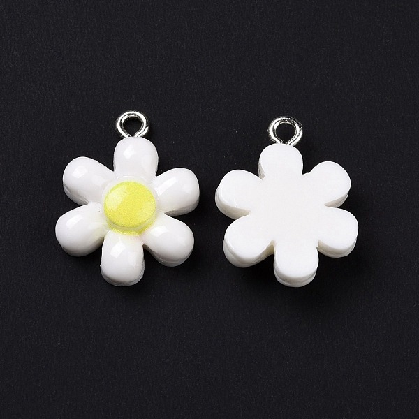 PandaHall Opaque Resin Pendants, with Platinum Tone Iron Loops, Flower Charm, White, 21x16x5.5mm, Hole: 2mm Iron+Resin Flower White
PandaHall Opaque Resin Pendants, with Platinum Tone Iron Loops, Flower Charm, White, 21x16x5.5mm, Hole: 2mm Iron+Resin Flower White