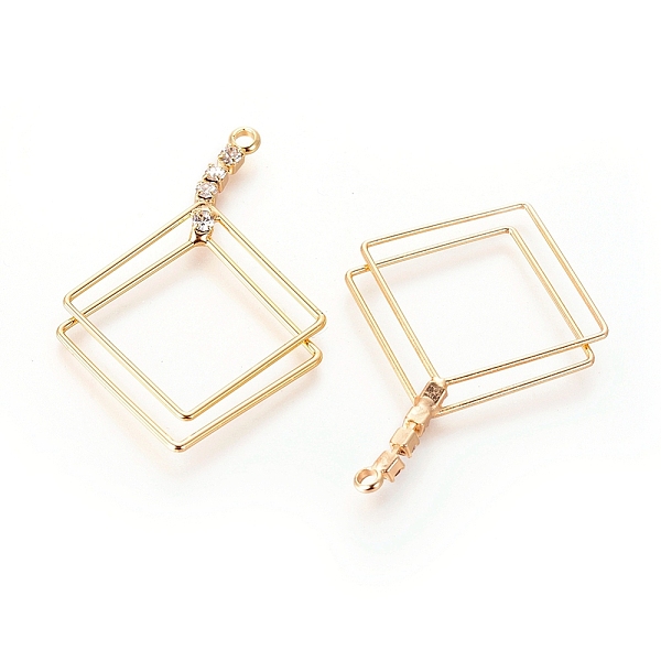 PandaHall Brass Pendants, with Rhinestones, Rhombus, Real 18K Gold Plated, 39x24x2mm, Hole: 1.4mm Brass+Rhinestone Rhombus
PandaHall Brass Pendants, with Rhinestones, Rhombus, Real 18K Gold Plated, 39x24x2mm, Hole: 1.4mm Brass+Rhinestone Rhombus