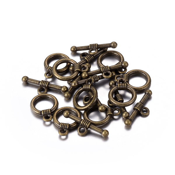 PandaHall Tibetan Style Alloy Toggle Clasps, Lead Free & Cadmium Free & Nickel Free, Ring, Antique Bronze, Ring: about 11mm wide, 15mm long...
PandaHall Tibetan Style Alloy Toggle Clasps, Lead Free & Cadmium Free & Nickel Free, Ring, Antique Bronze, Ring: about 11mm wide, 15mm long...