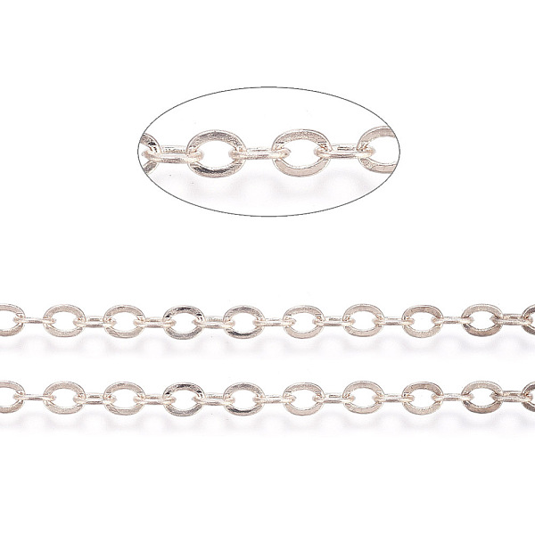 PandaHall Brass Flat Oval Cable Chains, Unwelded, with Spool, Cadmium Free & Nickel Free & Lead Free, Rose Gold, 3.3x2.6x0.5mm, about 301.83...
PandaHall Brass Flat Oval Cable Chains, Unwelded, with Spool, Cadmium Free & Nickel Free & Lead Free, Rose Gold, 3.3x2.6x0.5mm, about 301.83...