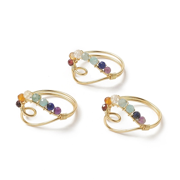 PandaHall Natural Mixed Gemstone Braided Beaded Heart Open Cuff Ring, Light Gold Copper Wire Wrap Jewelry for Women, US Size 9 3/4(19.5mm)...
PandaHall Natural Mixed Gemstone Braided Beaded Heart Open Cuff Ring, Light Gold Copper Wire Wrap Jewelry for Women, US Size 9 3/4(19.5mm)...