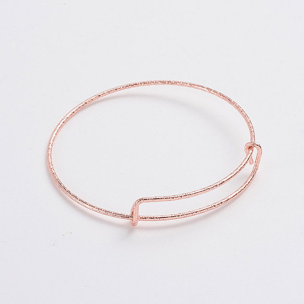 PandaHall Adjustable Iron Bangle Making, Textured, Rose Gold, 2-3/8 inch(6.2cm) Iron
PandaHall Adjustable Iron Bangle Making, Textured, Rose Gold, 2-3/8 inch(6.2cm) Iron