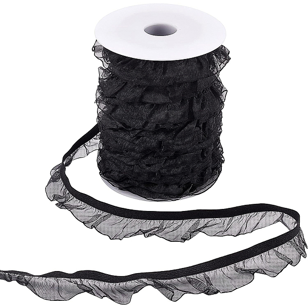 PandaHall BENECREAT 25 Yard Chinlon Organza Elastic Lace Ribbon, Single Ruffle Organza Trim, for Clothes Sewing Embellishment, Black, 25mm...
PandaHall BENECREAT 25 Yard Chinlon Organza Elastic Lace Ribbon, Single Ruffle Organza Trim, for Clothes Sewing Embellishment, Black, 25mm...