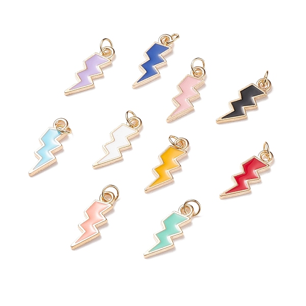 PandaHall Alloy Enamel Pendants, with 304 Stainless Steel Jump Ring, Golden, Lightning Bolt, Mixed Color, 20x7.5x1.5mm, Hole: 3.6mm..., Multicolor
PandaHall Alloy Enamel Pendants, with 304 Stainless Steel Jump Ring, Golden, Lightning Bolt, Mixed Color, 20x7.5x1.5mm, Hole: 3.6mm..., Multicolor