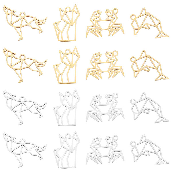 PandaHall DICOSMETIC 16Pcs 8 Styles 201 Stainless Steel Pendants, Outline Charms, Fox & Wolf & Crab & Dolphin, Mixed Color...
PandaHall DICOSMETIC 16Pcs 8 Styles 201 Stainless Steel Pendants, Outline Charms, Fox & Wolf & Crab & Dolphin, Mixed Color...