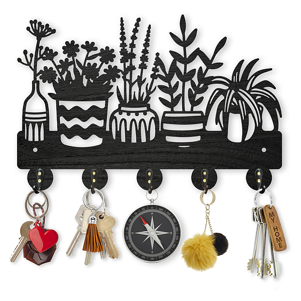 PandaHall Potted Plant Coat Hooks Wall Mount Wood Flower Pot Key Holder for Wall 11.8×7.9inch 5 Alloy Hooks Black Key Rack Organizer for...
PandaHall Potted Plant Coat Hooks Wall Mount Wood Flower Pot Key Holder for Wall 11.8×7.9inch 5 Alloy Hooks Black Key Rack Organizer for...