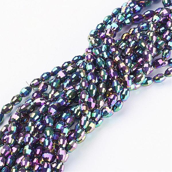 PandaHall Electroplate Glass Beads Strands, AB Color Plated, Faceted Oval, Dark Orchid, 6x4mm, Hole: 1mm, about 67~68pcs/strand Glass Oval..., Purple
PandaHall Electroplate Glass Beads Strands, AB Color Plated, Faceted Oval, Dark Orchid, 6x4mm, Hole: 1mm, about 67~68pcs/strand Glass Oval..., Purple