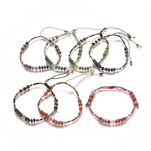 PandaHall Adjustable Natural Gemstone Braided Bead Bracelets, with Regalite & Hematite Beads, Seed Beads and Nylon Cord, 1-3/4 inch~3 inch...
PandaHall Adjustable Natural Gemstone Braided Bead Bracelets, with Regalite & Hematite Beads, Seed Beads and Nylon Cord, 1-3/4 inch~3 inch...