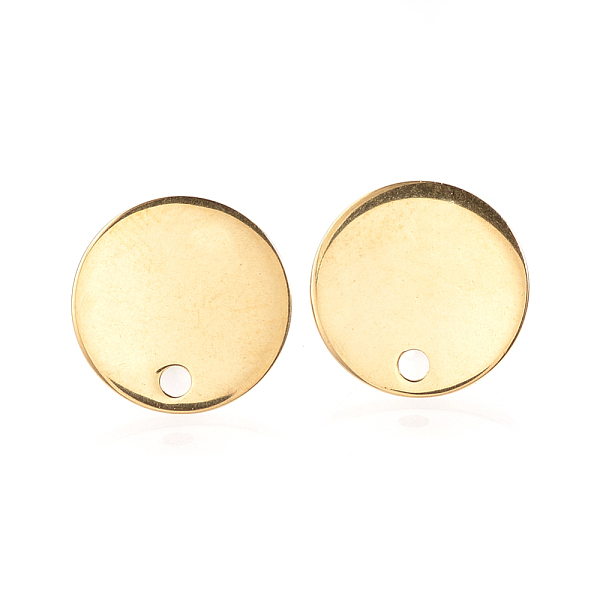 PandaHall 304 Stainless Steel Stud Earring Findings, with Flat Plate, Ear Nuts/Earring Backs, Flat Round, Golden, 10mm, Hole: 1mm, Pin...
PandaHall 304 Stainless Steel Stud Earring Findings, with Flat Plate, Ear Nuts/Earring Backs, Flat Round, Golden, 10mm, Hole: 1mm, Pin...