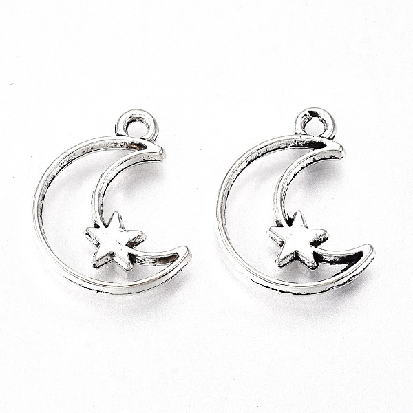 PandaHall Tibetan Style Alloy Pendants, Lead Free & Cadmium Free, Moon, Antique Silver, 18x15.5x2mm, Hole: 1.6mm, about 640pcs/500g Alloy...
PandaHall Tibetan Style Alloy Pendants, Lead Free & Cadmium Free, Moon, Antique Silver, 18x15.5x2mm, Hole: 1.6mm, about 640pcs/500g Alloy...