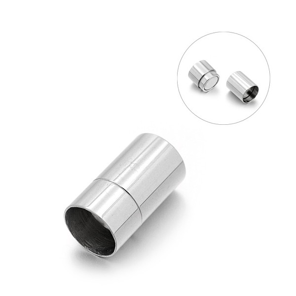 PandaHall 304 Stainless Steel Column Magnetic Clasps with Glue-in Ends, Stainless Steel Color, 20x12mm, Hole: 10mm 304 Stainless Steel...
PandaHall 304 Stainless Steel Column Magnetic Clasps with Glue-in Ends, Stainless Steel Color, 20x12mm, Hole: 10mm 304 Stainless Steel...