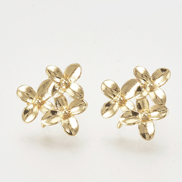 PandaHall Brass Stud Earring Findings, with Loop, Flower, Nickel Free, Real 18K Gold Plated, 14.5x15mm, Hole: 1mm, Pin: 0.8mm Brass Flower
PandaHall Brass Stud Earring Findings, with Loop, Flower, Nickel Free, Real 18K Gold Plated, 14.5x15mm, Hole: 1mm, Pin: 0.8mm Brass Flower