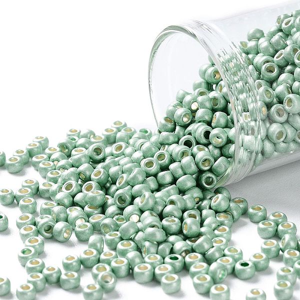 PandaHall TOHO Round Seed Beads, Japanese Seed Beads, (PF570F) PermaFinish Mint Green Metallic Matte, 8/0, 3mm, Hole: 1mm, about 1110pcs/50g...
PandaHall TOHO Round Seed Beads, Japanese Seed Beads, (PF570F) PermaFinish Mint Green Metallic Matte, 8/0, 3mm, Hole: 1mm, about 1110pcs/50g...