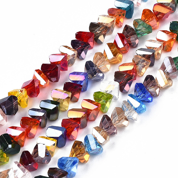 PandaHall Electroplate Glass Beads Strands, Triangle, Mixed Color, 3.5x6x4.5mm, Hole: 1mm, about 100pcs/strand, 13.39''(34cm) Glass Triangle..., Multicolor
PandaHall Electroplate Glass Beads Strands, Triangle, Mixed Color, 3.5x6x4.5mm, Hole: 1mm, about 100pcs/strand, 13.39''(34cm) Glass Triangle..., Multicolor