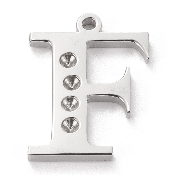 PandaHall 304 Stainless Steel Letter Pendant Rhinestone Settings, Stainless Steel Color, Letter.F, F: 15x11.5x1.5mm, Hole: 1.2mm, Fit for...
PandaHall 304 Stainless Steel Letter Pendant Rhinestone Settings, Stainless Steel Color, Letter.F, F: 15x11.5x1.5mm, Hole: 1.2mm, Fit for...