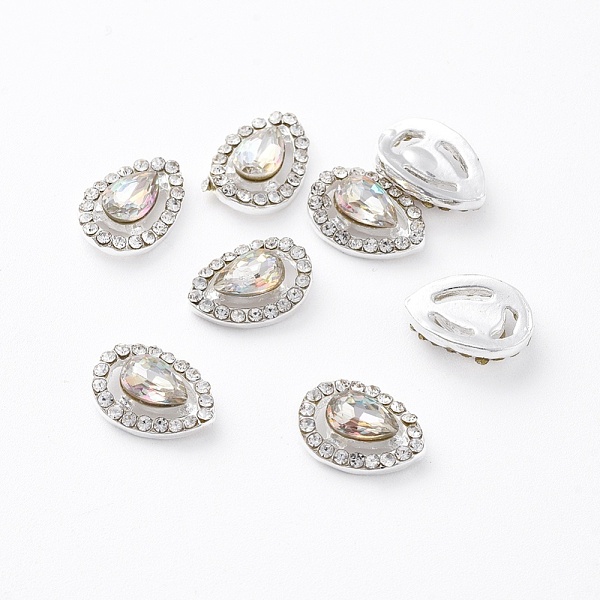 PandaHall Alloy Cabochons, Nail Art Decoration Accessories, with K9 Glass Rhinestones, Platinum, Oval with Teardrop, Crystal AB, 11x8mm..., Clear
PandaHall Alloy Cabochons, Nail Art Decoration Accessories, with K9 Glass Rhinestones, Platinum, Oval with Teardrop, Crystal AB, 11x8mm..., Clear