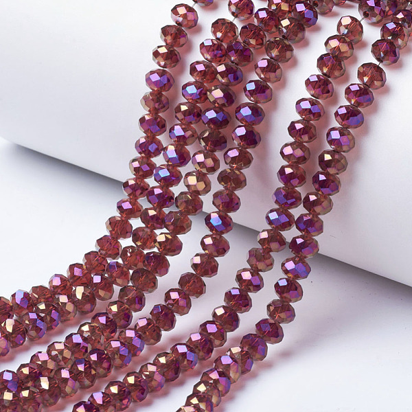 PandaHall Electroplate Transparent Glass Beads Strands, Full Rainbow Plated, Faceted, Rondelle, FireBrick, 6x5mm, Hole: 1mm, about..., Red
PandaHall Electroplate Transparent Glass Beads Strands, Full Rainbow Plated, Faceted, Rondelle, FireBrick, 6x5mm, Hole: 1mm, about..., Red