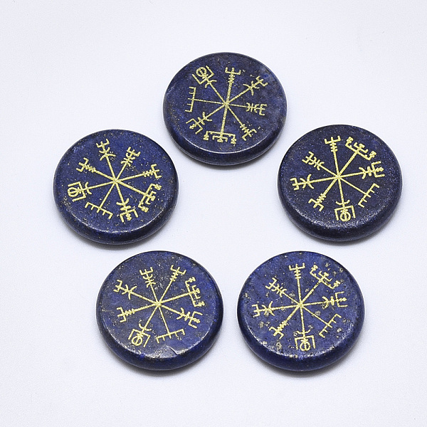 PandaHall Natural Lapis Lazuli Cabochons, Flat Round with Nordic Pagan Pattern, Dyed, 25x5.5mm Lapis Lazuli Flat Round
PandaHall Natural Lapis Lazuli Cabochons, Flat Round with Nordic Pagan Pattern, Dyed, 25x5.5mm Lapis Lazuli Flat Round