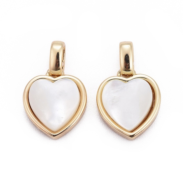 PandaHall Natural White Shell Mother of Pearl Shell Pendants, with Brass Settings, Heart, Golden, 18x15x5mm, Hole: 2x4mm White Shell Heart...
PandaHall Natural White Shell Mother of Pearl Shell Pendants, with Brass Settings, Heart, Golden, 18x15x5mm, Hole: 2x4mm White Shell Heart...