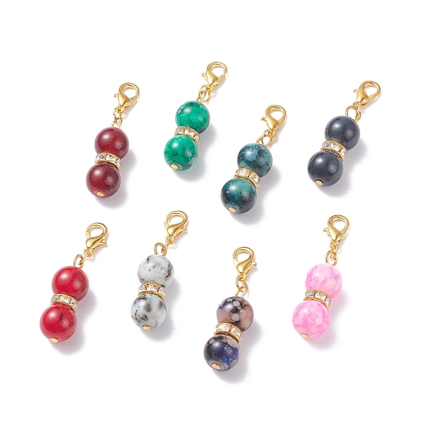 PandaHall 8Pcs Baking Painted Glass Beaded Pendant Decorations, with Iron Flat Head Pin, Iron Rhinestone Spacer Beads & Alloy Lobster Claw..., Multicolor
PandaHall 8Pcs Baking Painted Glass Beaded Pendant Decorations, with Iron Flat Head Pin, Iron Rhinestone Spacer Beads & Alloy Lobster Claw..., Multicolor