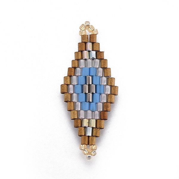 PandaHall MIYUKI & TOHO Handmade Japanese Seed Beads Links, Loom Pattern, Rhombus, Colorful, 31.4~33x12.7~13.4x1.6~1.7mm, Hole: 1~1.4mm...
PandaHall MIYUKI & TOHO Handmade Japanese Seed Beads Links, Loom Pattern, Rhombus, Colorful, 31.4~33x12.7~13.4x1.6~1.7mm, Hole: 1~1.4mm...