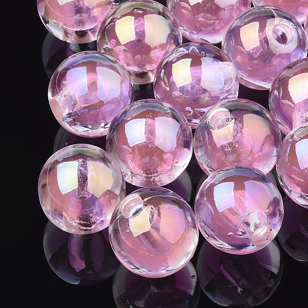 PandaHall Transparent Acrylic Beads, UV Plating & Rainbow, Bead in Bead, Half Drilled Beads, Round, Pearl Pink, 15.5x15mm, Half Hole: 3.5mm...
PandaHall Transparent Acrylic Beads, UV Plating & Rainbow, Bead in Bead, Half Drilled Beads, Round, Pearl Pink, 15.5x15mm, Half Hole: 3.5mm...