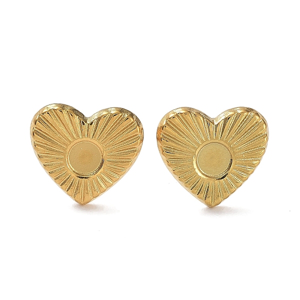 PandaHall Ion Plating(IP) Rack Plating 304 Stainless Steel Stud Earring Findings, Earring Settings, Heart, Real 18K Gold Plated, 12x13mm...
PandaHall Ion Plating(IP) Rack Plating 304 Stainless Steel Stud Earring Findings, Earring Settings, Heart, Real 18K Gold Plated, 12x13mm...