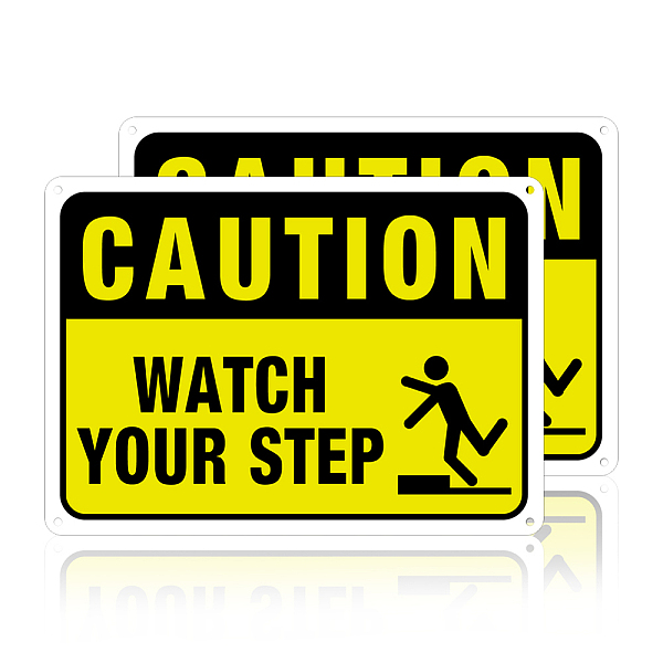 PandaHall GLOBLELAND 2 Pack Watch Your Step Caution Sign, 7x10 inches 30 Mil Aluminum Security Warning Signs for Stairs or Platforms, UV...
PandaHall GLOBLELAND 2 Pack Watch Your Step Caution Sign, 7x10 inches 30 Mil Aluminum Security Warning Signs for Stairs or Platforms, UV...