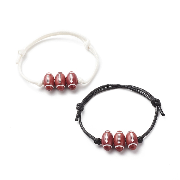 PandaHall 2Pcs 2 Colors Sport Theme Acrylic Beaded Bracelet, Polyester Cord Adjustable Bracelets for Men Women, Player Pattern, Inner..., Brown
PandaHall 2Pcs 2 Colors Sport Theme Acrylic Beaded Bracelet, Polyester Cord Adjustable Bracelets for Men Women, Player Pattern, Inner..., Brown