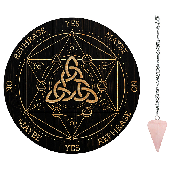 PandaHall AHANDMAKER Pendulum Board Set, Wooden Dowsing Divination Board Metaphysical Message Board with Crystal Pendulum Necklace for...
PandaHall AHANDMAKER Pendulum Board Set, Wooden Dowsing Divination Board Metaphysical Message Board with Crystal Pendulum Necklace for...