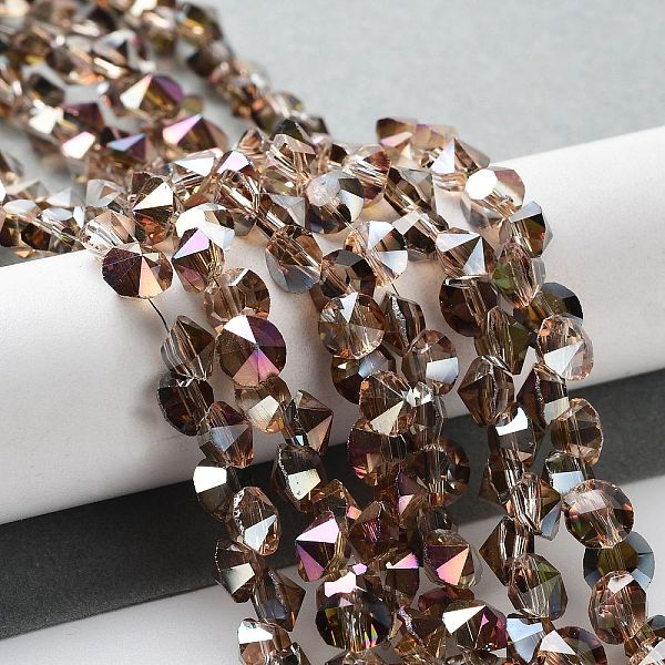 PandaHall Electroplated Glass Beads Strands, AB Color Plated, Faceted, Diamond, Colorful, 6x5mm, Hole: 1mm, about 100pcs/strand, 17.12 inch...
PandaHall Electroplated Glass Beads Strands, AB Color Plated, Faceted, Diamond, Colorful, 6x5mm, Hole: 1mm, about 100pcs/strand, 17.12 inch...