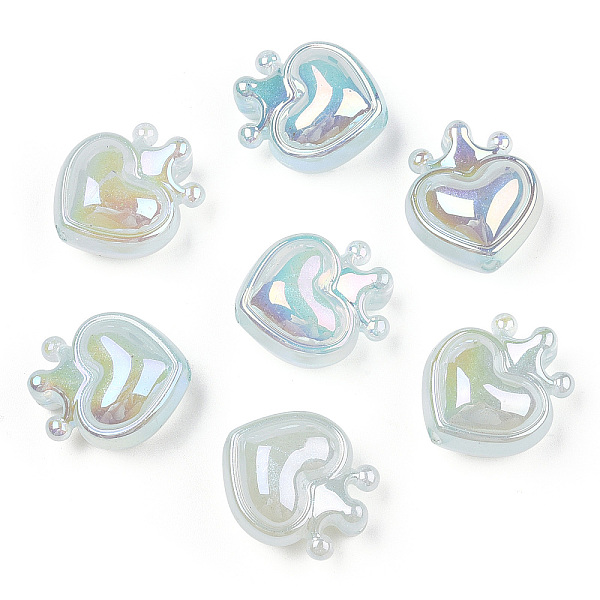PandaHall UV Plating Rainbow Iridescent Acrylic Beads, with Glitter Powder, Heart with Crown, Light Cyan, 24.5x21.5x14mm, Hole: 3mm Acrylic...
PandaHall UV Plating Rainbow Iridescent Acrylic Beads, with Glitter Powder, Heart with Crown, Light Cyan, 24.5x21.5x14mm, Hole: 3mm Acrylic...