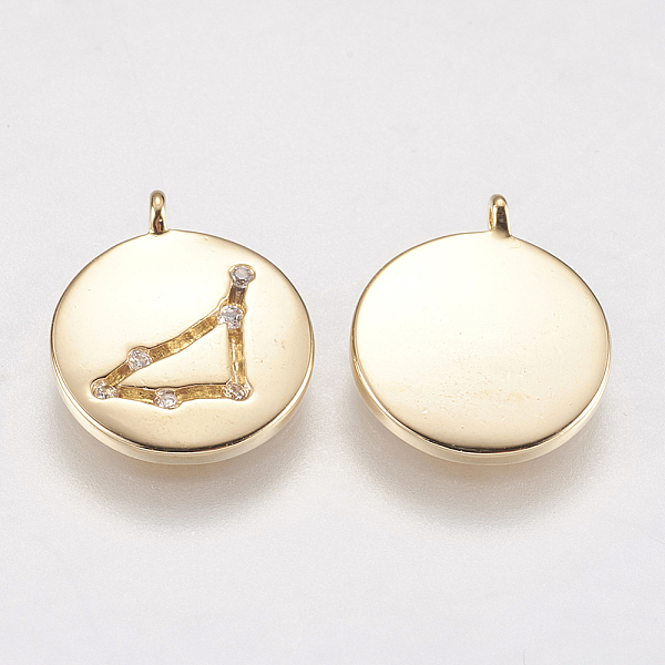 PandaHall Brass Pendants, with Cubic Zirconia, Real 18K Gold Plated, Twelve Constellations, Capricorn, 13x11x2.5mm, Hole: 1mm Brass+Cubic...
PandaHall Brass Pendants, with Cubic Zirconia, Real 18K Gold Plated, Twelve Constellations, Capricorn, 13x11x2.5mm, Hole: 1mm Brass+Cubic...