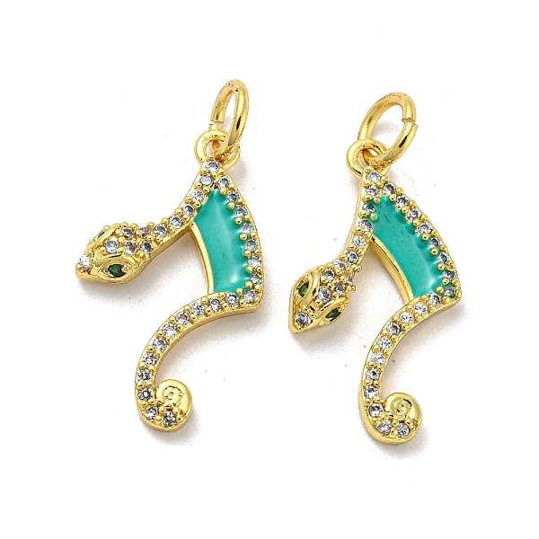 PandaHall Real 18K Gold Plated Brass Pendants, with Cubic Zirconia and Enamel, Snake Shape Musical Note Charms, Turquoise, 23.5x13.5x3.5mm..., Green
PandaHall Real 18K Gold Plated Brass Pendants, with Cubic Zirconia and Enamel, Snake Shape Musical Note Charms, Turquoise, 23.5x13.5x3.5mm..., Green