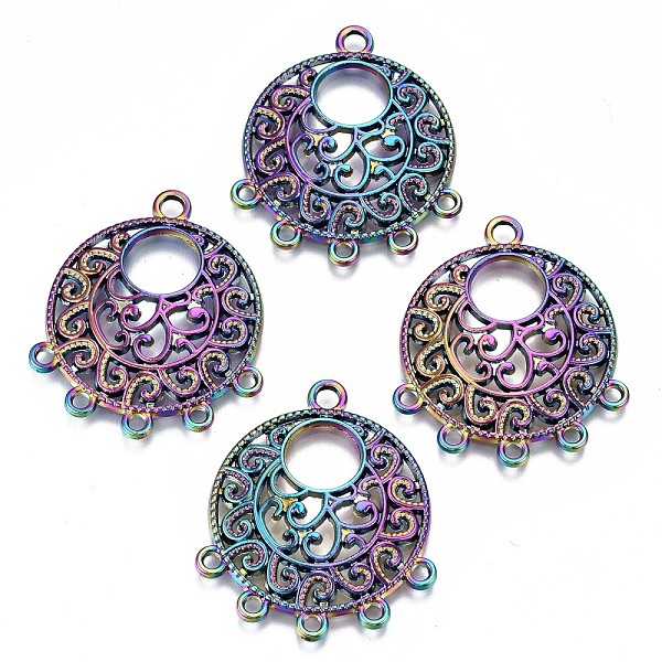 PandaHall Hollow Alloy Chandelier Component Links, Cadmium Free & Lead Free, Flat Round, Rainbow Color, 35x30x3mm, Hole: 1.8mm & 3mm Alloy...
PandaHall Hollow Alloy Chandelier Component Links, Cadmium Free & Lead Free, Flat Round, Rainbow Color, 35x30x3mm, Hole: 1.8mm & 3mm Alloy...