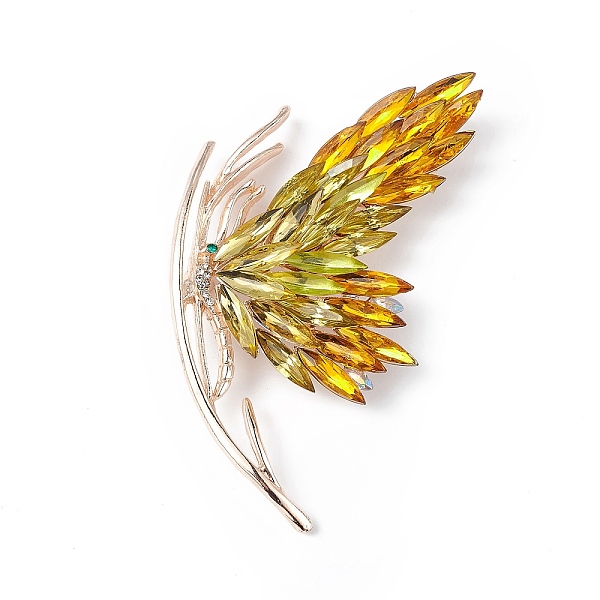 PandaHall Rhinestone Butterfly Brooch Pin, Light Gold Alloy Badge for Women, Topaz, 73.5x64x15mm, Pin: 0.8mm Alloy+Rhinestone Yellow
PandaHall Rhinestone Butterfly Brooch Pin, Light Gold Alloy Badge for Women, Topaz, 73.5x64x15mm, Pin: 0.8mm Alloy+Rhinestone Yellow
