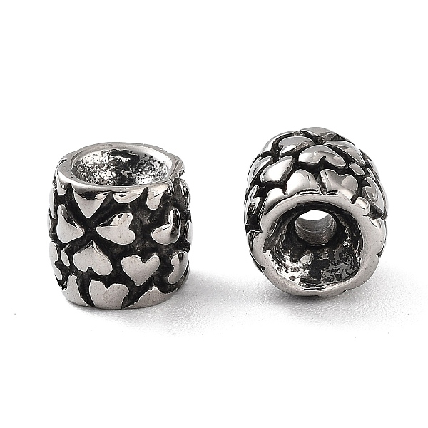 PandaHall 316 Surgical Stainless Steel Beads, Column with Heart, Antique Silver, 8x7.5mm, Hole: 2.5mm 316 Surgical Stainless Steel Column
PandaHall 316 Surgical Stainless Steel Beads, Column with Heart, Antique Silver, 8x7.5mm, Hole: 2.5mm 316 Surgical Stainless Steel Column