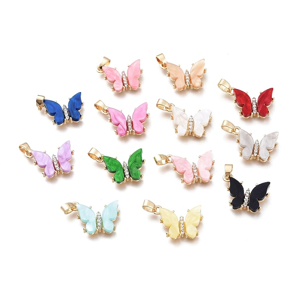 PandaHall Brass Micro Pave Clear Cubic Zirconia Pendants, with Resin, Long-Lasting Plated, Butterfly Shape, Golden, Mixed Color, 17x21x3.5mm..., Multicolor
PandaHall Brass Micro Pave Clear Cubic Zirconia Pendants, with Resin, Long-Lasting Plated, Butterfly Shape, Golden, Mixed Color, 17x21x3.5mm..., Multicolor