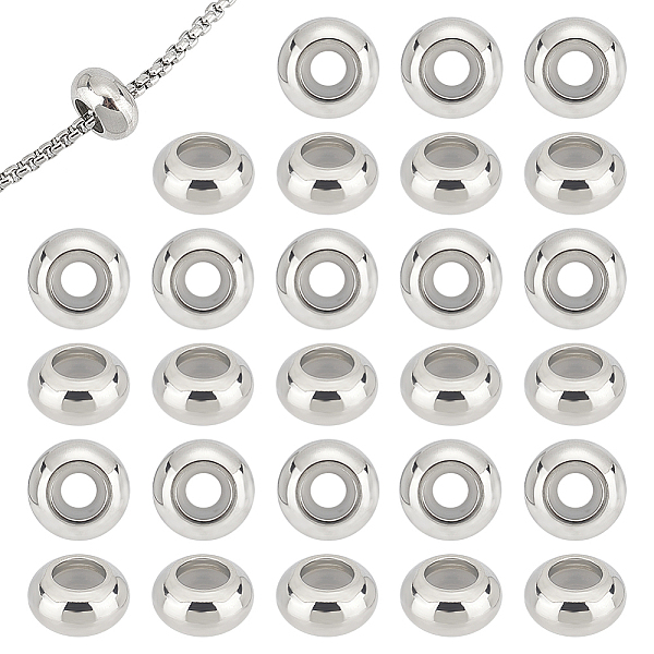 PandaHall Unicraftale 40Pcs 201 Stainless Steel Beads, with Plastic, Slider Beads, Stopper Beads, Rondelle, Stainless Steel Color, 9x4.5mm...
PandaHall Unicraftale 40Pcs 201 Stainless Steel Beads, with Plastic, Slider Beads, Stopper Beads, Rondelle, Stainless Steel Color, 9x4.5mm...