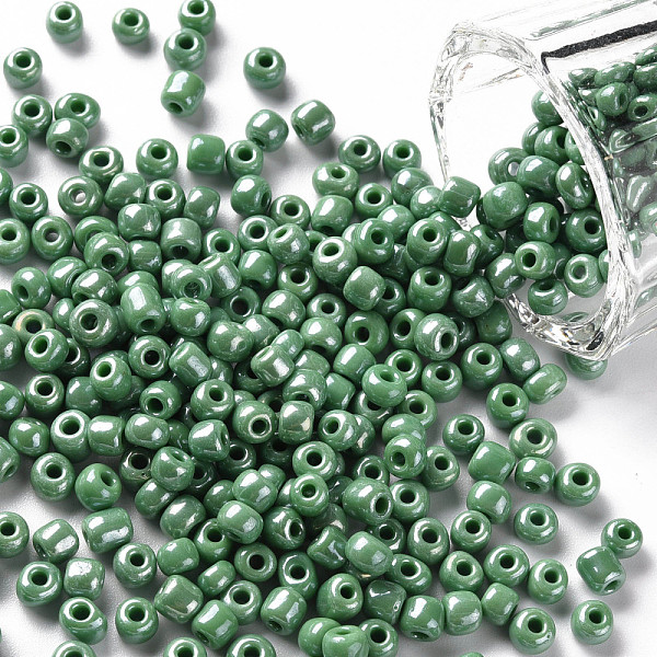PandaHall Glass Seed Beads, Opaque Colors Lustered, Round, Medium Sea Green, 4mm, Hole: 1.5mm, about 4500pcs/pound Glass Green
PandaHall Glass Seed Beads, Opaque Colors Lustered, Round, Medium Sea Green, 4mm, Hole: 1.5mm, about 4500pcs/pound Glass Green
