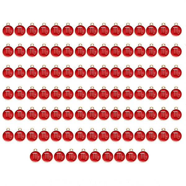 PandaHall Alloy Enamel Pendants, Flat Round with Constellation, Light Gold, Red, Scorpio, 15x12x2mm, Hole: 1.5mm, 100pcs/Box Alloy+Enamel...
PandaHall Alloy Enamel Pendants, Flat Round with Constellation, Light Gold, Red, Scorpio, 15x12x2mm, Hole: 1.5mm, 100pcs/Box Alloy+Enamel...
