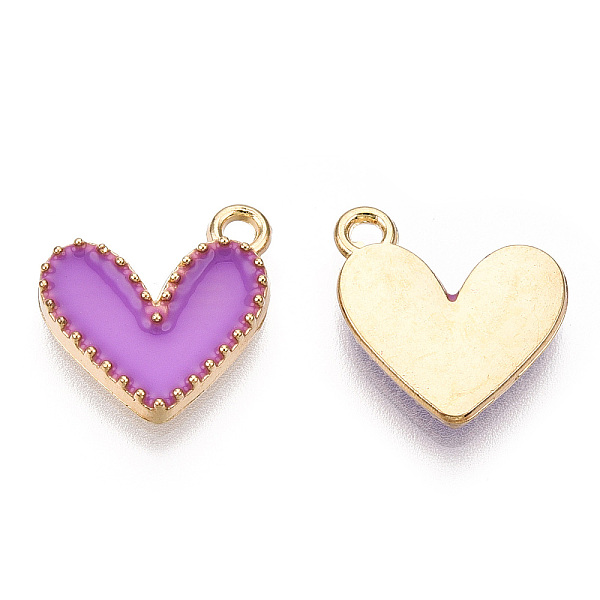 PandaHall Alloy Enamel Charms, Cadmium Free & Nickel Free & Lead Free, Light Gold, Heart Charm, Dark Orchid, 14x13.5x2mm, Hole: 1.5mm...
PandaHall Alloy Enamel Charms, Cadmium Free & Nickel Free & Lead Free, Light Gold, Heart Charm, Dark Orchid, 14x13.5x2mm, Hole: 1.5mm...