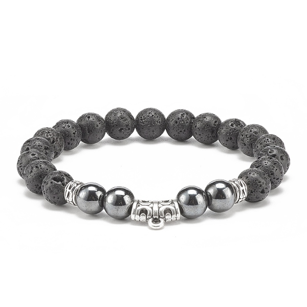 PandaHall Natural Lava Rock & Synthetic Hematite Stretch Bracelet with Alloy Tube Beaded, Essential Oil Gemstone Jewelry for Women, Inner...
PandaHall Natural Lava Rock & Synthetic Hematite Stretch Bracelet with Alloy Tube Beaded, Essential Oil Gemstone Jewelry for Women, Inner...