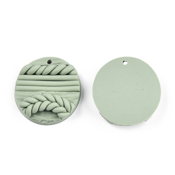 PandaHall Handmade Polymer Clay Pendants, Flat Round with Leaf, Dark Sea Green, 30x7.5~8mm, Hole: 1.8mm Polymer Clay Flat Round
PandaHall Handmade Polymer Clay Pendants, Flat Round with Leaf, Dark Sea Green, 30x7.5~8mm, Hole: 1.8mm Polymer Clay Flat Round