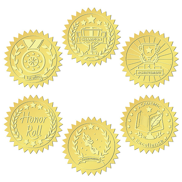PandaHall CRASPIRE 144Pcs Gold Foil Embossed Stickers 2 Inch Trophy Self Adhesive Certificate Sealing Stickers with Serrated Edge for...
PandaHall CRASPIRE 144Pcs Gold Foil Embossed Stickers 2 Inch Trophy Self Adhesive Certificate Sealing Stickers with Serrated Edge for...