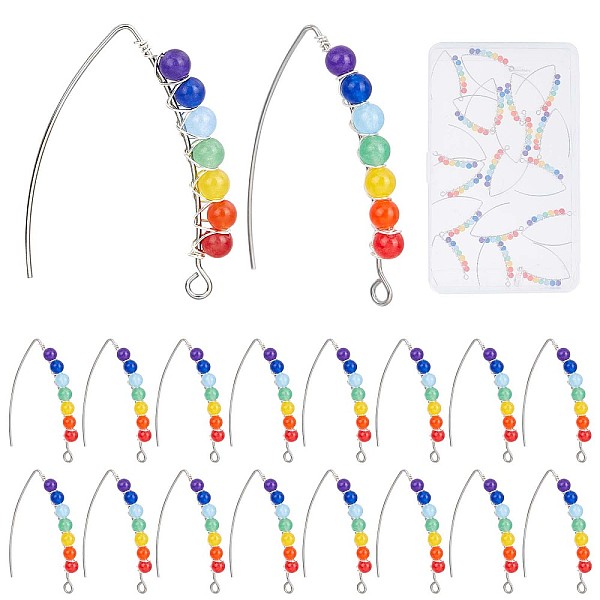 PandaHall CREATCABIN 10Pairs Chakra Jewelry, Dangle Earrings, with Natural Malaysia Jade Beads, 304 Stainless Steel Earring Hooks and Copper...
PandaHall CREATCABIN 10Pairs Chakra Jewelry, Dangle Earrings, with Natural Malaysia Jade Beads, 304 Stainless Steel Earring Hooks and Copper...