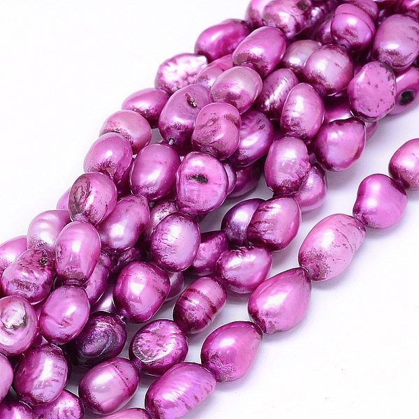PandaHall Dyed Natural Cultured Freshwater Pearl Beads Strands, Oval, Medium Orchid, 10~15x6~10mm, Hole: 0.8mm, about 30~34pcs/strand, 14.1...
PandaHall Dyed Natural Cultured Freshwater Pearl Beads Strands, Oval, Medium Orchid, 10~15x6~10mm, Hole: 0.8mm, about 30~34pcs/strand, 14.1...